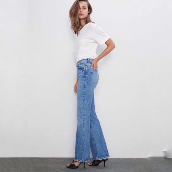 Zara | Jeans | Zara High Rise Wide Leg Boot Cut Jean New | Poshmark